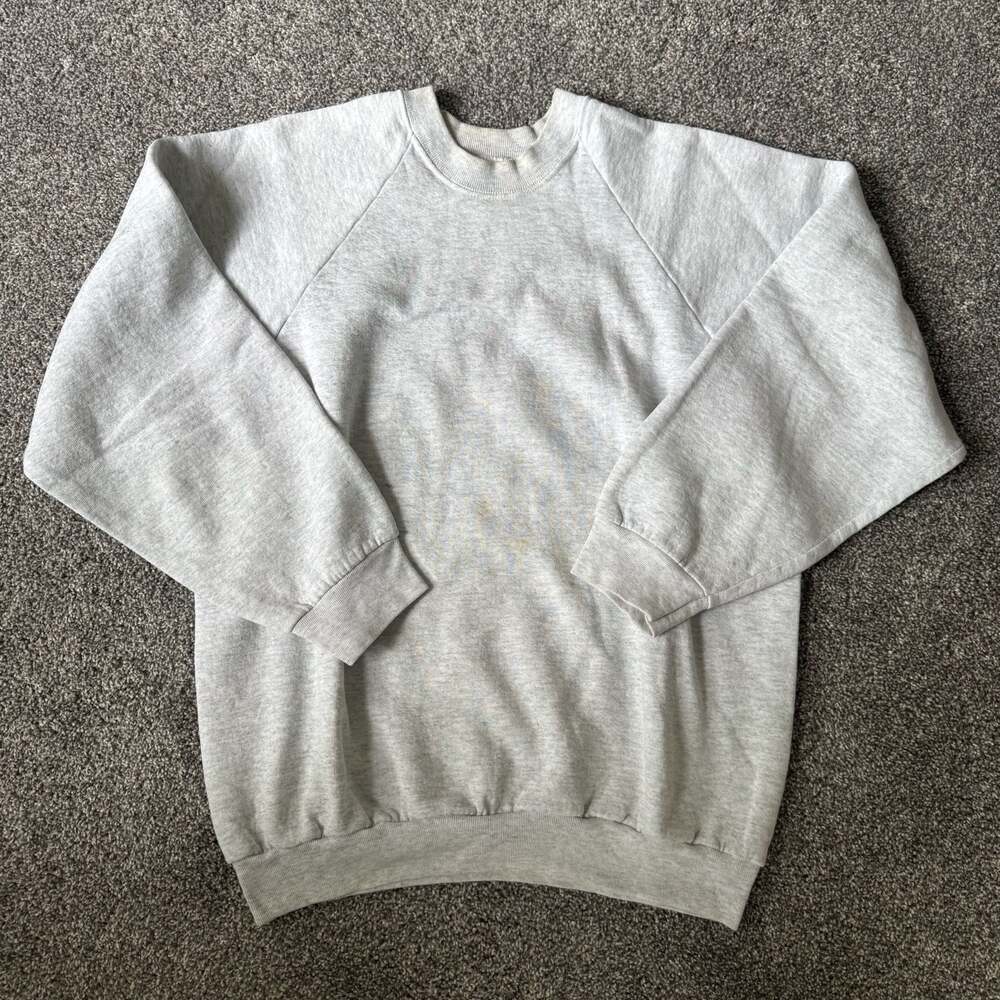 Vintage Fruit of the Loom Casualwear Gray Raglan Sweatshirt Size L